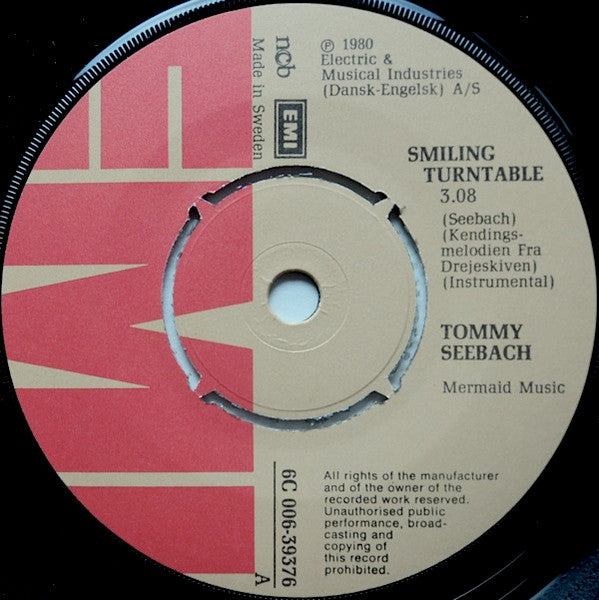 Tommy Seebach : Smiling Turntable (Kendingsmelodien Fra »Drejeskiven« - Instrumental) (7")