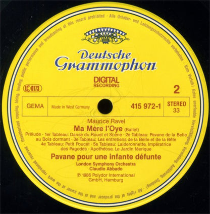 Maurice Ravel - London Symphony Orchestra, Claudio Abbado : Bolero · Rapsodie Espagnole · Ma Mere L'Oye · Pavane (LP)
