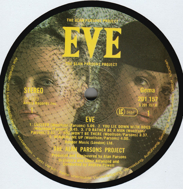 The Alan Parsons Project : Eve (LP, Album, RE, Gat)