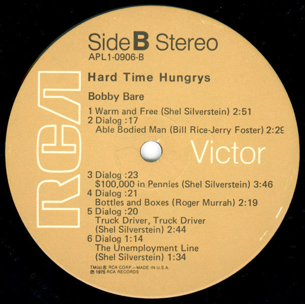 Bobby Bare : Hard Time Hungrys (LP, Album)