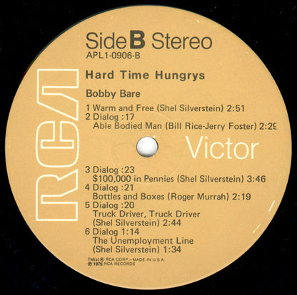 Bobby Bare : Hard Time Hungrys (LP, Album)