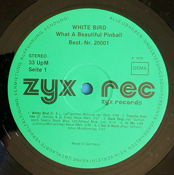 Pinball (2) : White Bird (LP, Album)