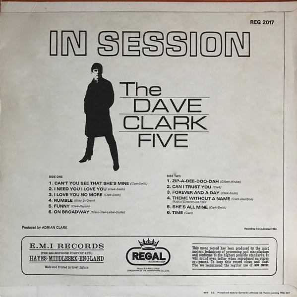 The Dave Clark Five : In Session (LP, Album, Mono, RE)