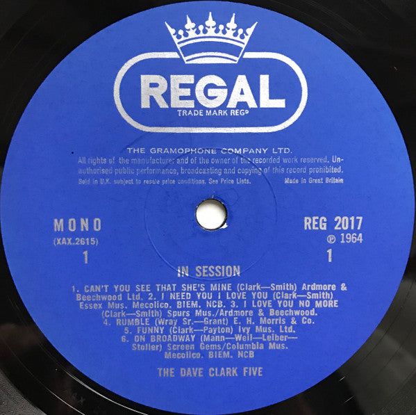 The Dave Clark Five : In Session (LP, Album, Mono, RE)