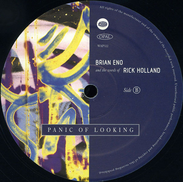 Brian Eno And The Words Of Rick Holland : Panic Of Looking (12", MiniAlbum)