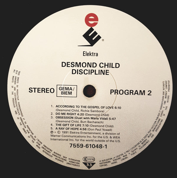 Desmond Child : Discipline (LP, Album)