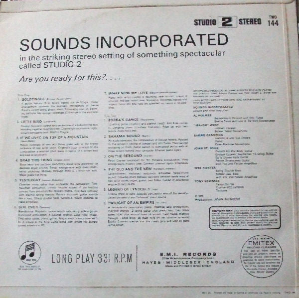 Sounds Incorporated : Sounds Incorporated (LP)