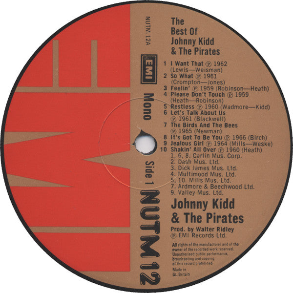 Johnny Kidd & The Pirates : The Best Of Johnny Kidd And The Pirates (LP, Comp, Mono)