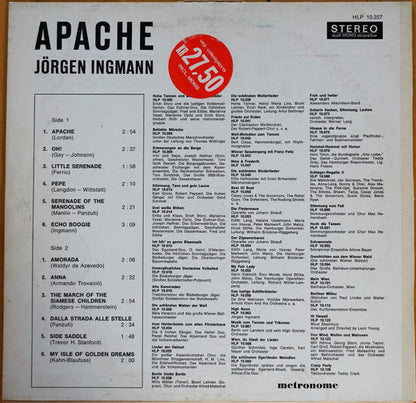 Jørgen Ingmann : Apache (LP, Album)