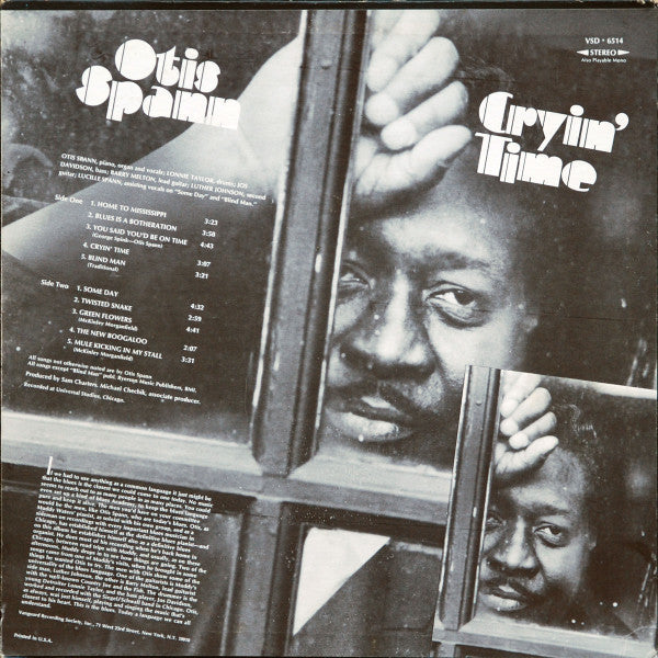 Otis Spann : Cryin' Time (LP, Album, RE)