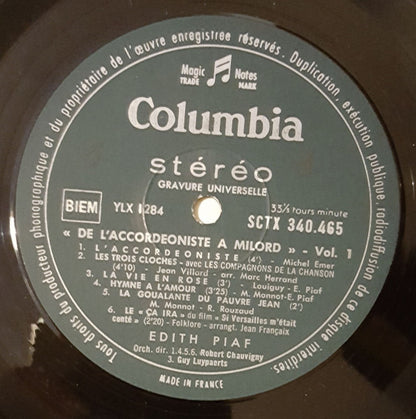 Edith Piaf : De L'Accordéoniste à Milord - Vol. 1 (LP, Comp)