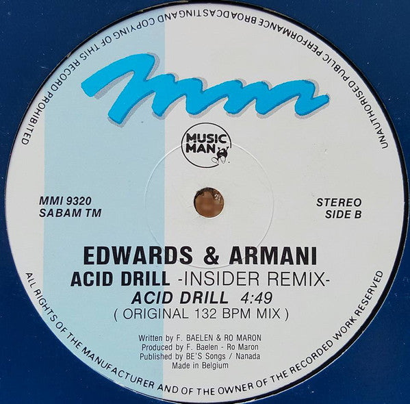 Edwards & Armani : Acid Drill (Insider Remix) (12")