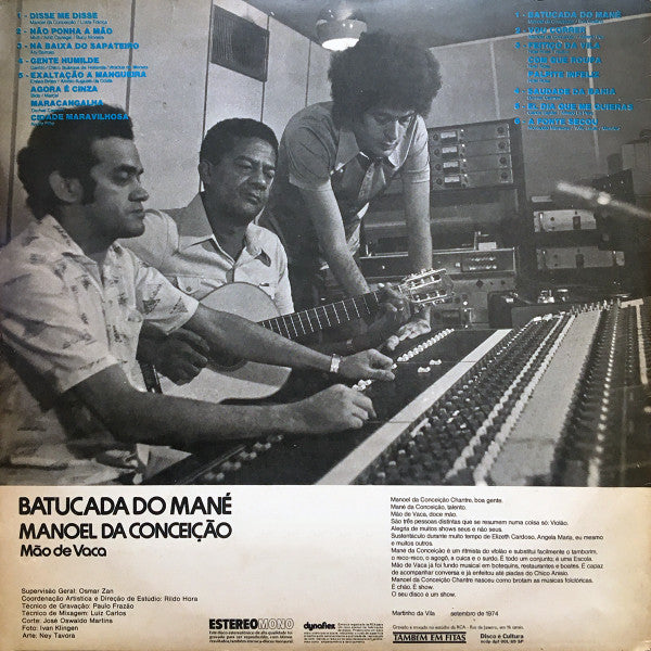 Manoel Da Conceição - Mão De Vaca : Batucada Do Mané (LP, Album)