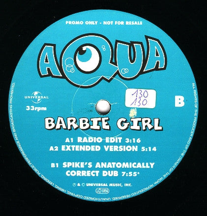 Aqua : Barbie Girl (12", Promo)