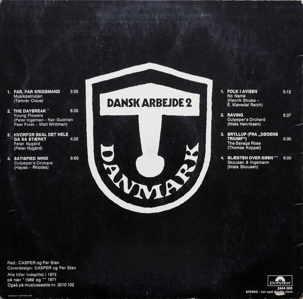 Various : Dansk Arbejde 2 (LP, Comp)