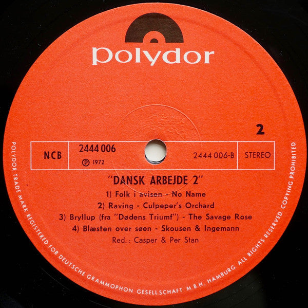 Various : Dansk Arbejde 2 (LP, Comp)