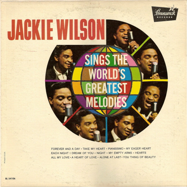 Jackie Wilson : Jackie Wilson Sings The World's Greatest Melodies (LP, Album, Mono)