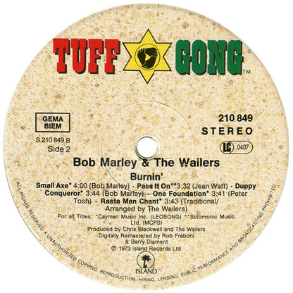 The Wailers : Burnin' (LP, Album, RE, RM)