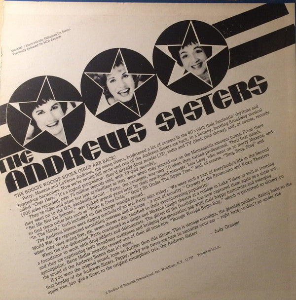 The Andrews Sisters : Sing, Sing, Sing (LP)