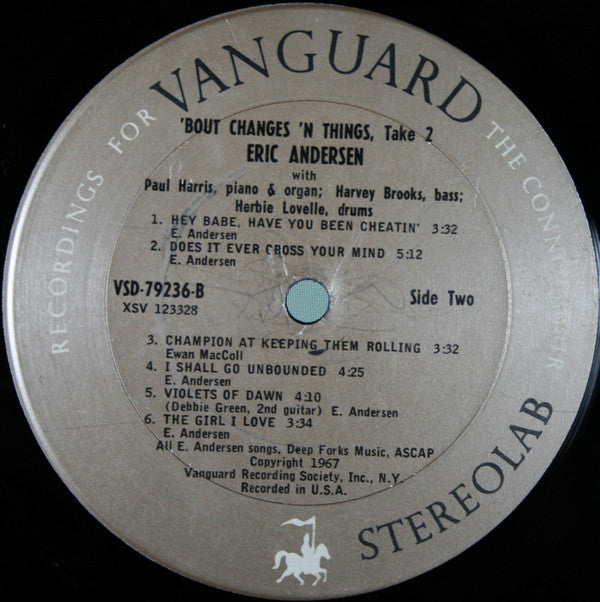 Eric Andersen (2) : 'Bout Changes 'N Things, Take 2 (LP, Album)
