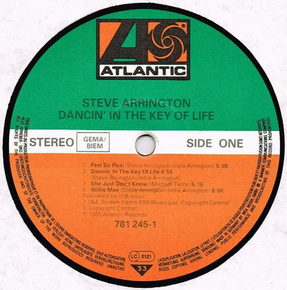 Steve Arrington : Dancin' In The Key Of Life (LP, Album)