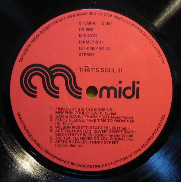 Various : That's Soul 3 + 4 (LP, Comp, RE + LP, Comp, RE + Comp)