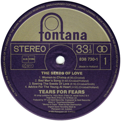 Tears For Fears : The Seeds Of Love (LP, Album)