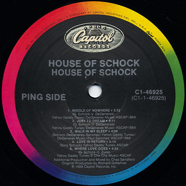 House Of Schock : House Of Schock (LP, Album)