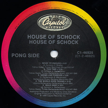 House Of Schock : House Of Schock (LP, Album)