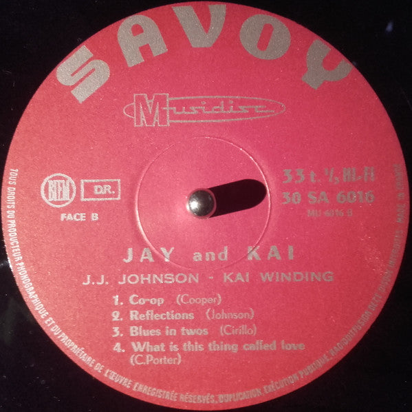 J.J. Johnson & Kai Winding : Jay & Kai (LP, Album, RE)