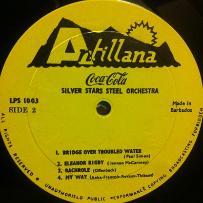 Silver Stars Steel Orchestra : Sponsored By Your Coca-Cola Bottler, Trinidad (LP, Promo)