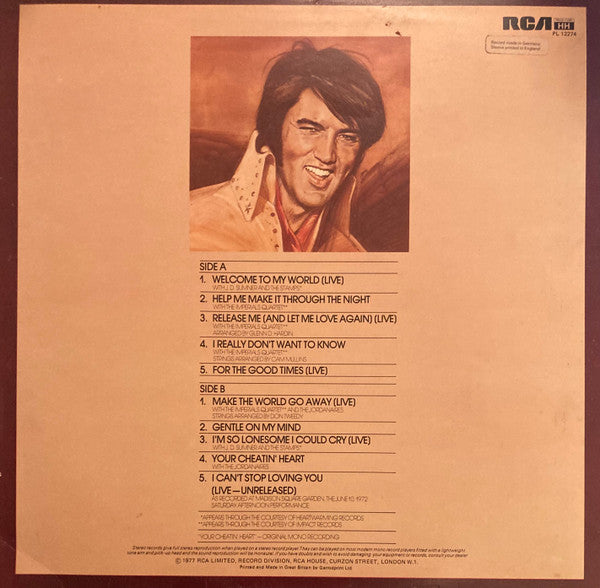 Elvis Presley : Welcome To My World (LP, Album)