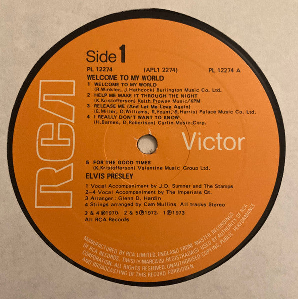 Elvis Presley : Welcome To My World (LP, Album)