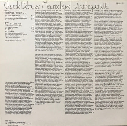 Claude Debussy / Maurice Ravel / Juilliard String Quartet : Streichquartette (LP)