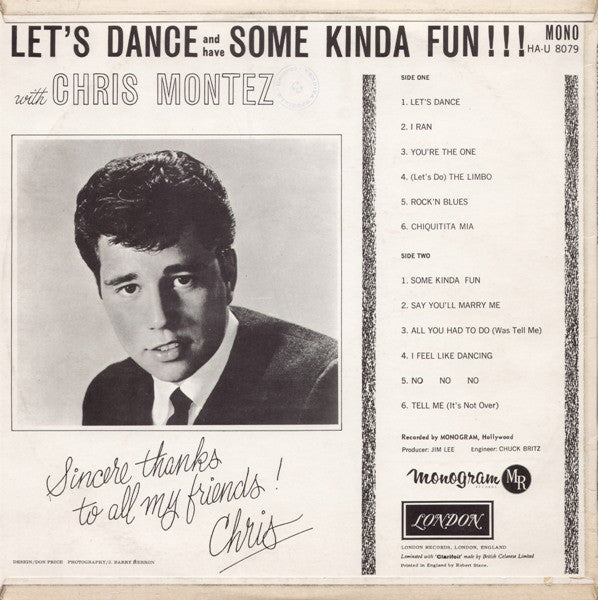 Chris Montez : Let's Dance And Have Some Kinda Fun ! ! ! (LP, Album, Mono)