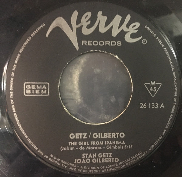 Stan Getz / João Gilberto : Getz / Gilberto (7", EP)