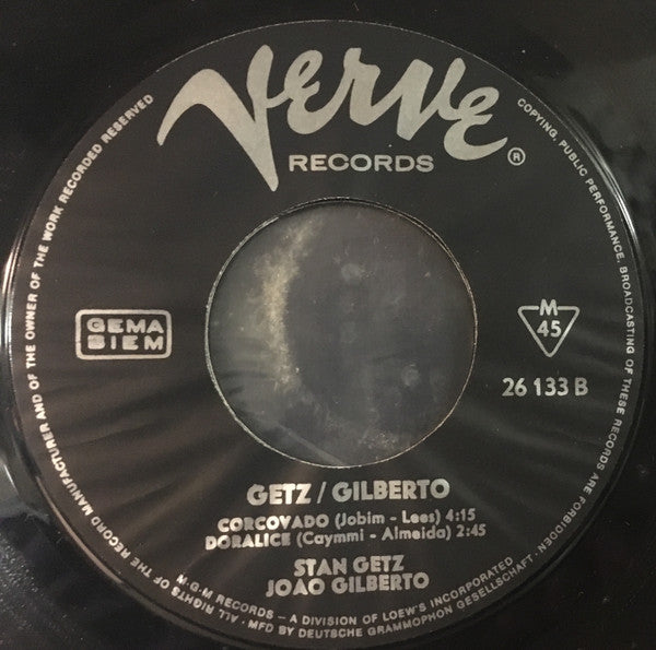 Stan Getz / João Gilberto : Getz / Gilberto (7", EP)