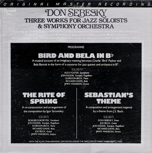 Don Sebesky : Three Works For Jazz Soloists & Symphony Orchestra (2xLP, Album, Gat)