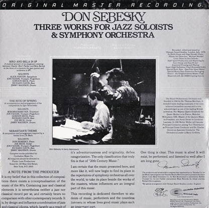 Don Sebesky : Three Works For Jazz Soloists & Symphony Orchestra (2xLP, Album, Gat)