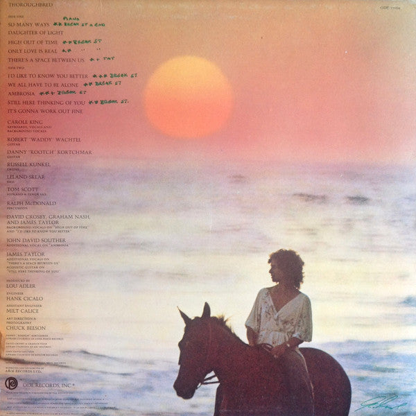 Carole King : Thoroughbred (LP, Album)