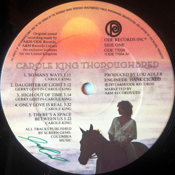 Carole King : Thoroughbred (LP, Album)