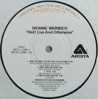 Dionne Warwick : Hot! Live And Otherwise (2xLP, Album, RE, Gat)