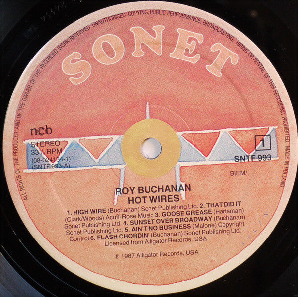 Roy Buchanan : Hot Wires (LP, Album)