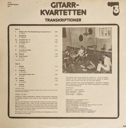 Gitarrkvartetten : Transkriptioner (LP, Album)