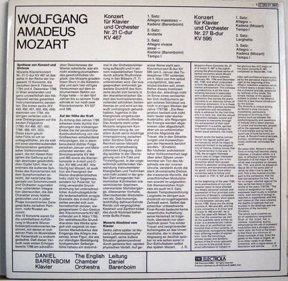 Wolfgang Amadeus Mozart, Daniel Barenboim, English Chamber Orchestra, Daniel Barenboim : Klavierkonzerte Nr. 21 C-dur KV 467 Und Nr. 27 B-dur KV 595 (LP)