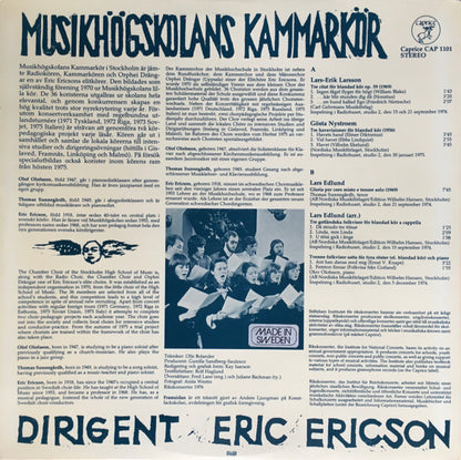 Kungliga Musikhögskolans Kammarkör, Eric Ericson / Lars-Erik Larsson, Gösta Nystroem, Lars Edlund : Musikhögskolans Kammarkör (LP)