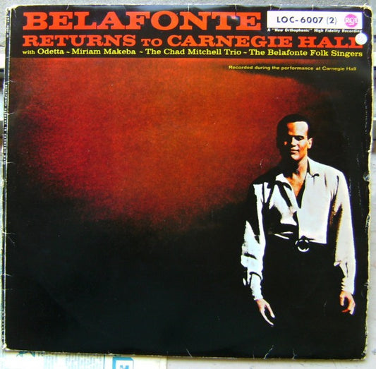 Harry Belafonte : Belafonte Returns To Carnegie Hall (2xLP, Album, Mono)
