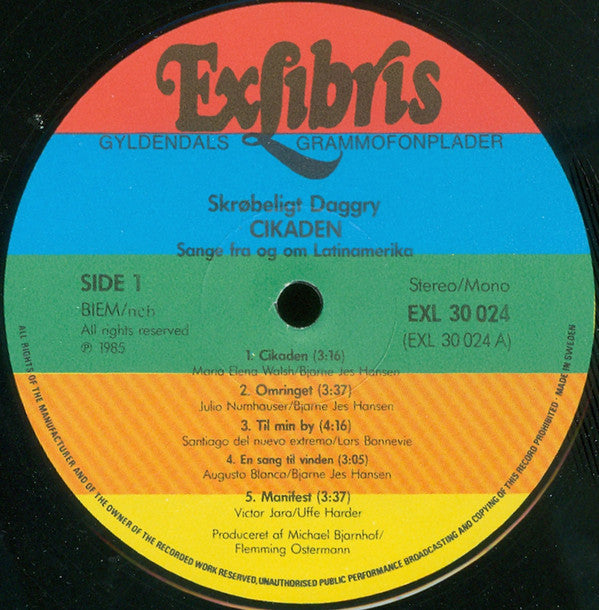 Skrøbeligt Daggry : Cikaden (Sange Fra Og Om Latinamerika II) (LP, Album)