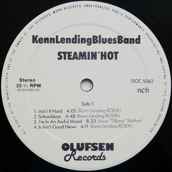 Kenn Lending Blues Band : Steamin' Hot (LP)