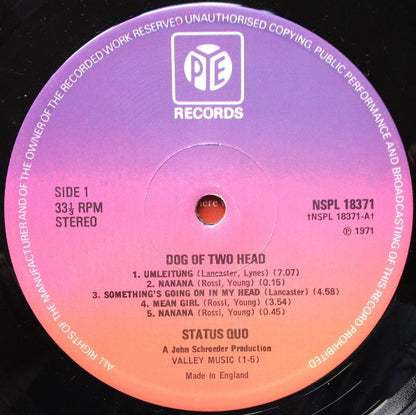 Status Quo : Dog Of Two Head (LP, Album, RP, Gat)